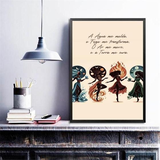 Imagem de Quadro Decorativo Os Quatro Elementos 33X24Cm