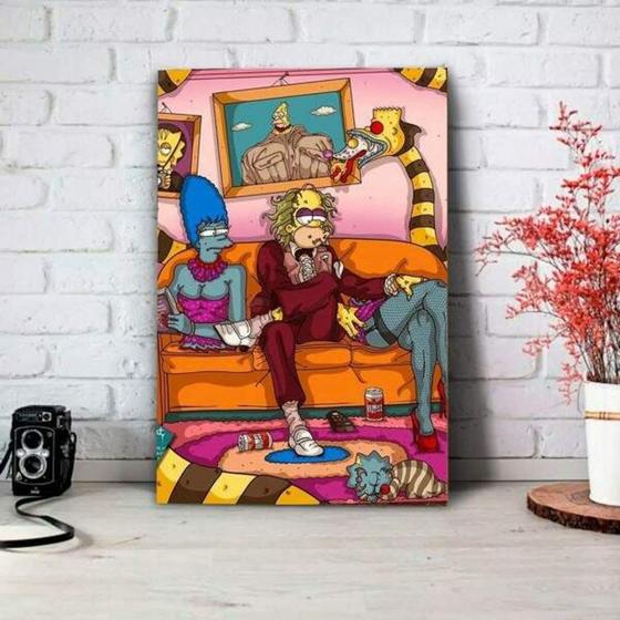 Verna Simpson Quadro Decorativo Os Simpsons Beetlejuice - Caverna Quadros - Quadro ...