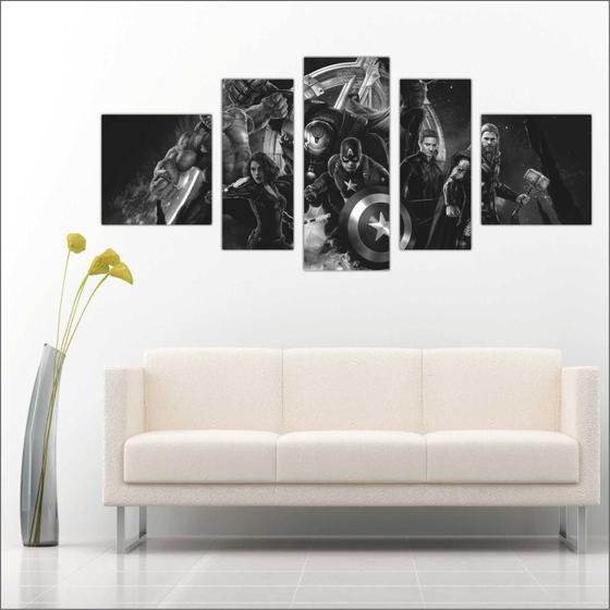 Imagem de Quadro Decorativo Os Vingadores Avengers Homem De Ferro 5 Peças TT2