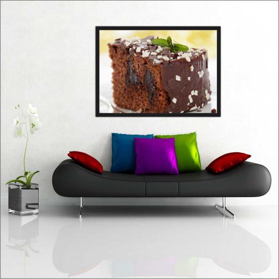 Imagem de Quadro Decorativo Padaria Cafeteria Pães Bolos Gourmet Decorações Com Moldura