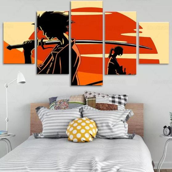 Imagem de Quadro Decorativo Painel Anime Samurai Oriental"