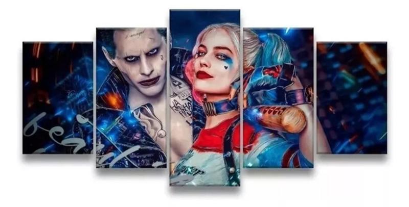 Imagem de Quadro Decorativo Painel Arlequina Esquadrão Suicida Joker "