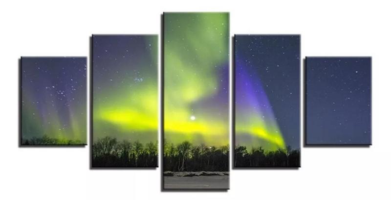 Imagem de Quadro Decorativo Painel Aurora Boreal Natureza Céu Paisagem"