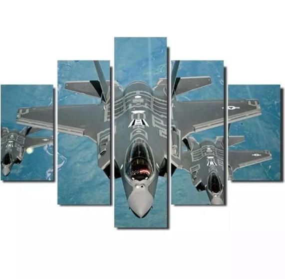 Imagem de Quadro Decorativo Painel Avioes Jatos Militar"