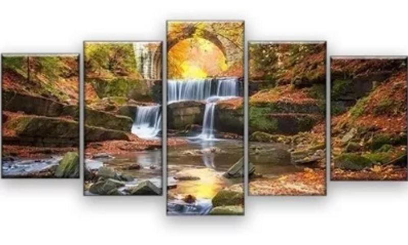 Imagem de Quadro Decorativo Painel Cachoeira Natureza "