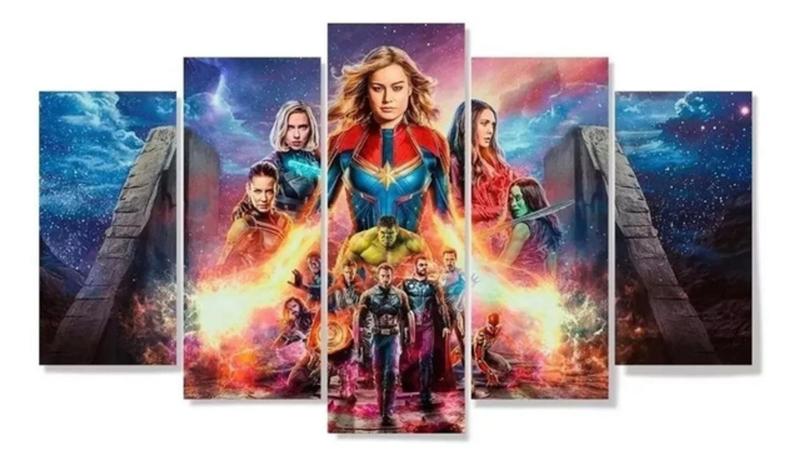 Imagem de Quadro Decorativo Painel Capitã Marvel Vingadores"