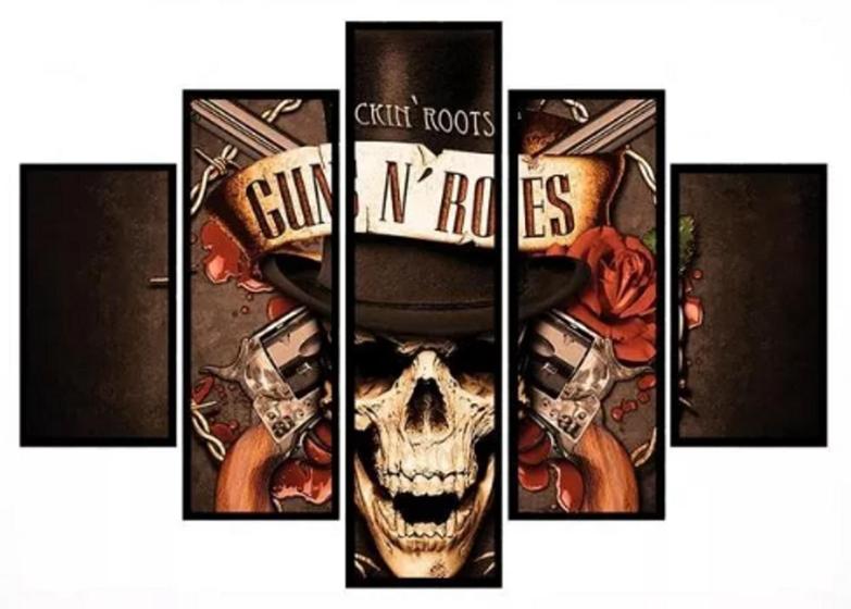 Imagem de Quadro Decorativo Painel Estúdio Rock Guns N Roses Banda"