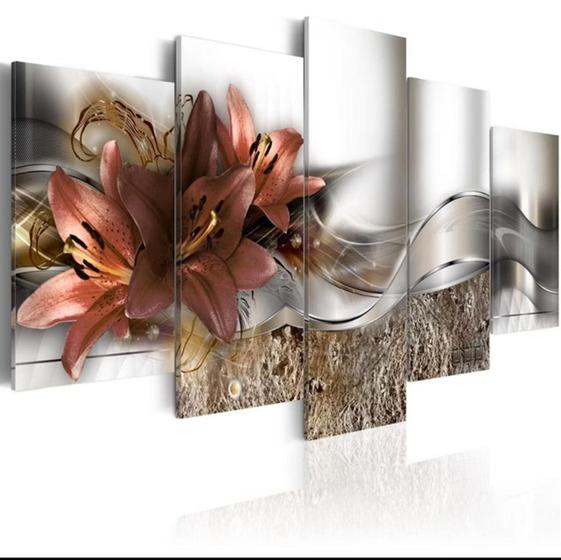 Imagem de Quadro Decorativo Painel flor de lotus rosa"