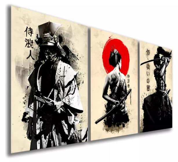 Imagem de Quadro Decorativo Painel Japonês Samurai Japão"