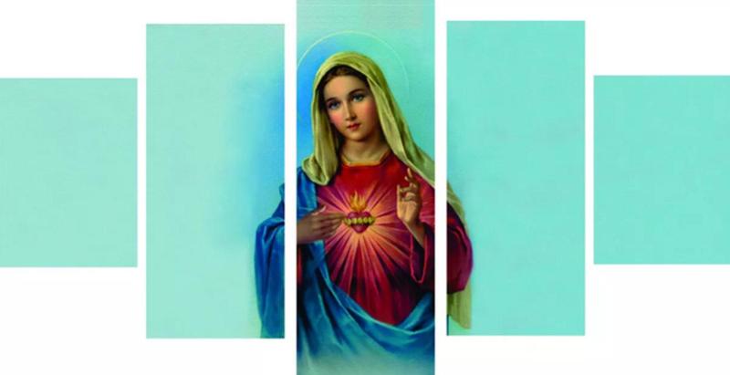 Imagem de Quadro Decorativo Painel Maria Mãe Jesus Deus Nossa Senhora Religião"