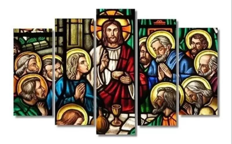 Imagem de Quadro Decorativo Painel Mosaico 12 disipulos