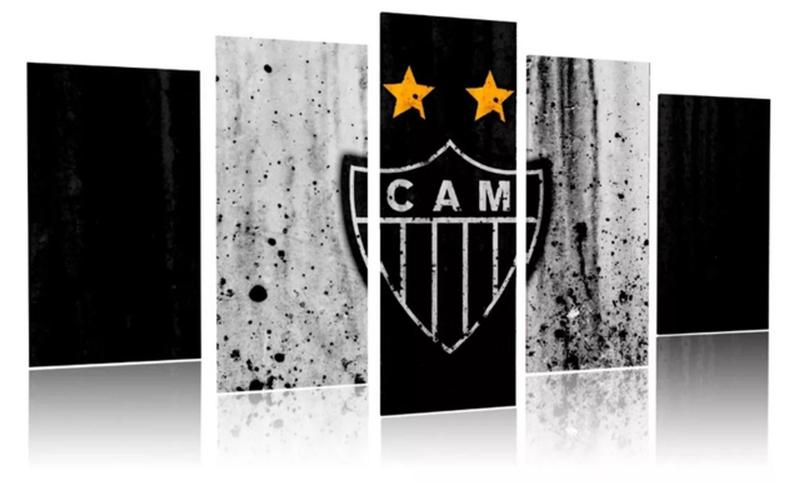 Imagem de Quadro Decorativo Painel Mosaico Atlético Mineiro Galo Futebol Arena Mg"