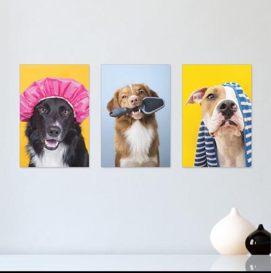 Imagem de Quadro Decorativo Painel Mosaico pet shop cachorros"