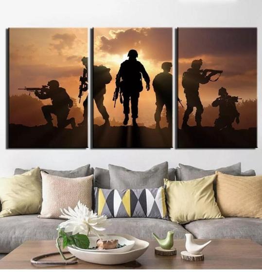 Imagem de Quadro Decorativo Painel Mosaico Soldado"