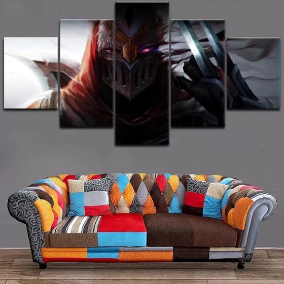 Imagem de Quadro Decorativo Painel Mosaico Zed League Of Legends."