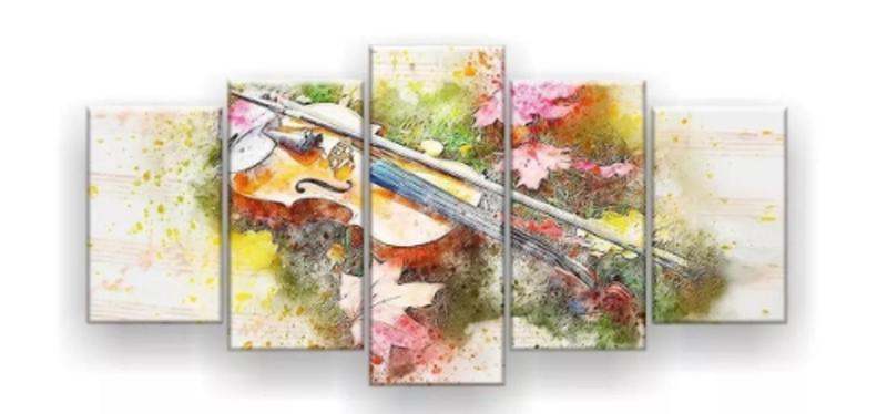 Imagem de Quadro Decorativo Painel Violino Pattern Collor"