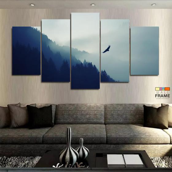 Imagem de Quadro Decorativo Paisagem Águia 130x63 em tecido