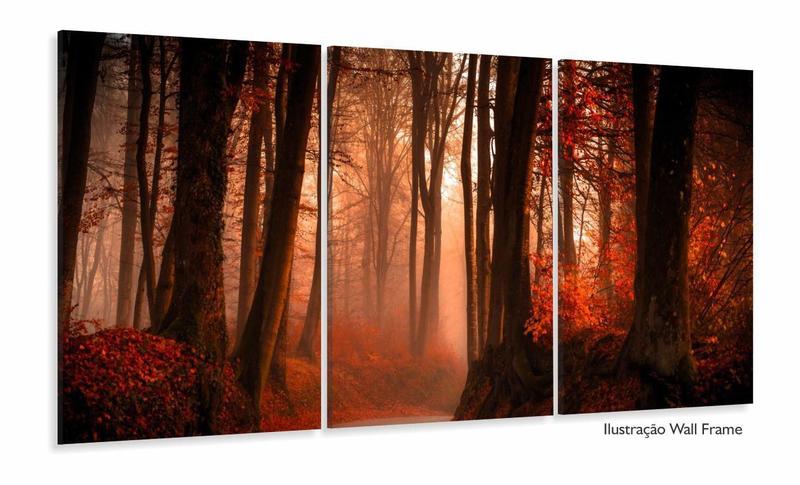 Imagem de Quadro Decorativo Paisagem Árvores 120x60 Grande Em Tecido