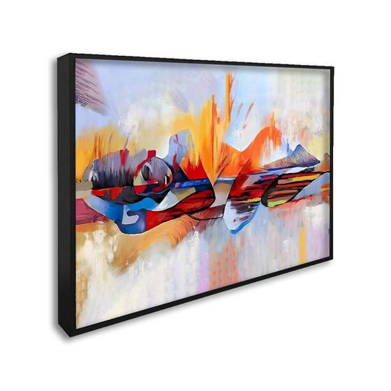 Imagem de Quadro Decorativo Paisagem Pintura com 1 Tela Cm ou Cm de Parede para Sala Quarto Hall 60cm X 90cm Sem Vidro