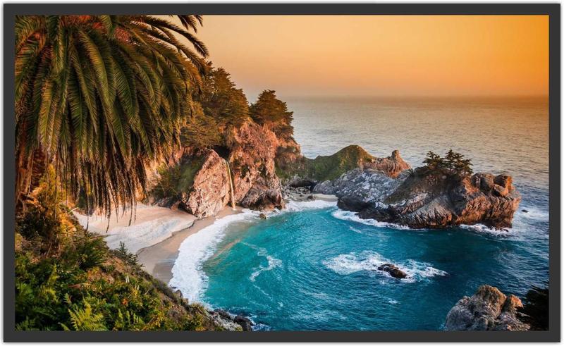 Quadro Decorativo Paisagem Praia Mar Onda Pedras Com Moldura 1 metro x 60 cm TT02 Menor preço em Quadro Decorativo Paisagem Praia Mar Onda Pedras Com Moldura 1 metro x 60 cm TT02