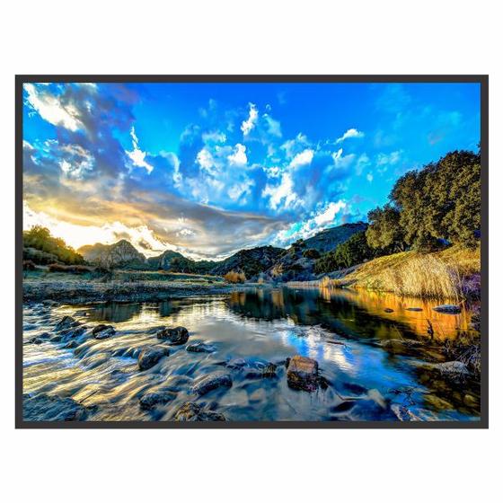 Imagem de Quadro Decorativo Paisagem Rio Pedras 90x60 para Sala Quarto