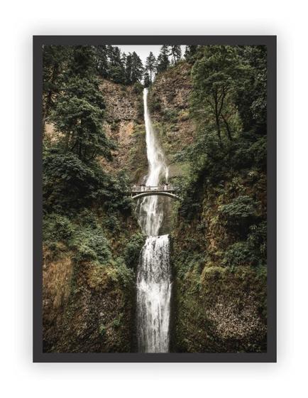 Imagem de Quadro Decorativo Paisagens Variadas Moldura Preta Mod 24