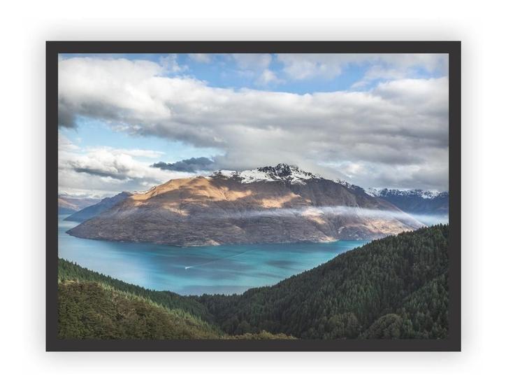 Imagem de Quadro Decorativo Paisagens Variadas Moldura Preta Mod 26