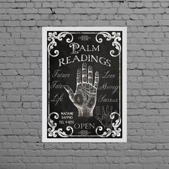 Imagem de Quadro Decorativo Palm Readings 33x24cm