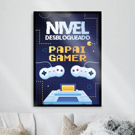 Imagem de Quadro Decorativo Papai Gamer 24x18cm