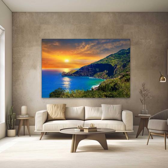 Imagem de Quadro Decorativo para Quarto Sala Mar Penhasco Paisagem  Grande Escritório Hall Cozinha Corredor 