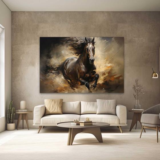 Imagem de Quadro Decorativo para Quarto Sala Pintura Cavalo Luxo Grande Escritório Hall Cozinha Corredor 