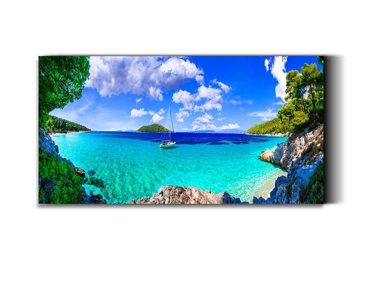 Imagem de Quadro Decorativo para Sala Quarto  Paisagem Praia Mar azul 130x90