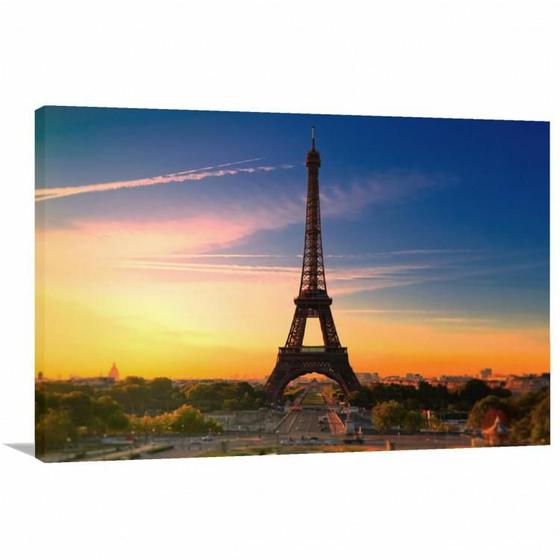 Imagem de Quadro decorativo Paris Torre Eiffel com Tela em Tecido