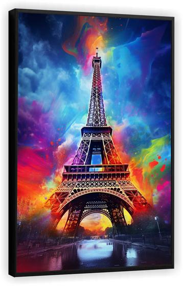 Imagem de Quadro Decorativo Paris Torre Eiffel Salas Tela Canvas Premium GG02