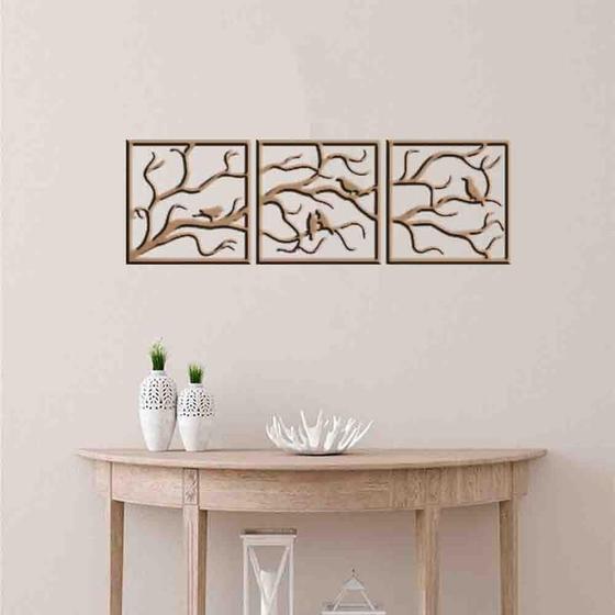 Imagem de Quadro Decorativo Pássaro Galhos Vazado - Mdf 3Mm 003