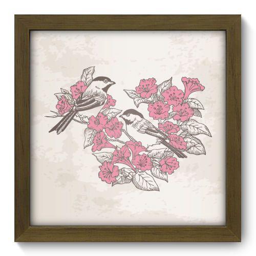 Imagem de Quadro Decorativo - Pássaros - 22cm x 22cm - 020qdfm