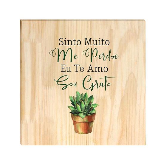 Imagem de Quadro Decorativo Pinus Perdão Gratidão Floral Plantas Amor Quarto Sala Decoração parede Hugart 20x20cm