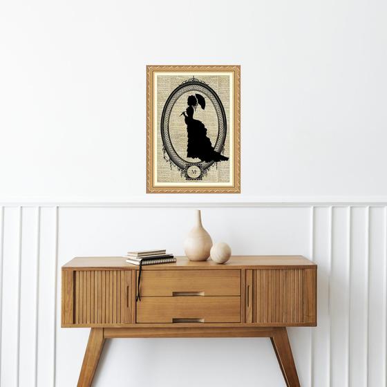 Imagem de Quadro Decorativo Plaquinha Srta 33x24cm - com vidro