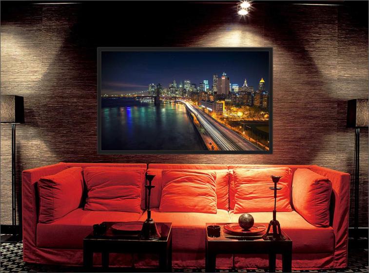Quadro Decorativo Ponte Cidade New York Salas Decorações Com Moldura TT06 Menor preço em Quadro Decorativo Ponte Cidade New York Salas Decorações Com Moldura TT06
