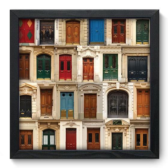 Imagem de Quadro Decorativo - Portas - 33cm x 33cm - 031qdup