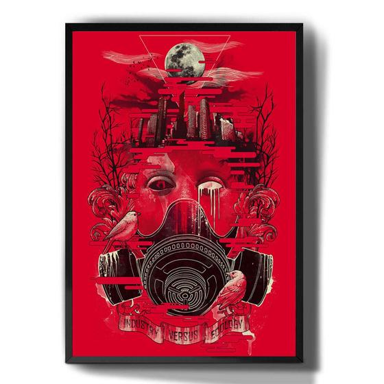 Imagem de Quadro Decorativo Pos Apocalipse Mascara De Gas Arte