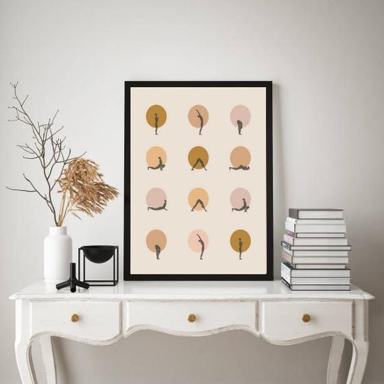 Imagem de Quadro Decorativo Posições DaYoga 33x24cm