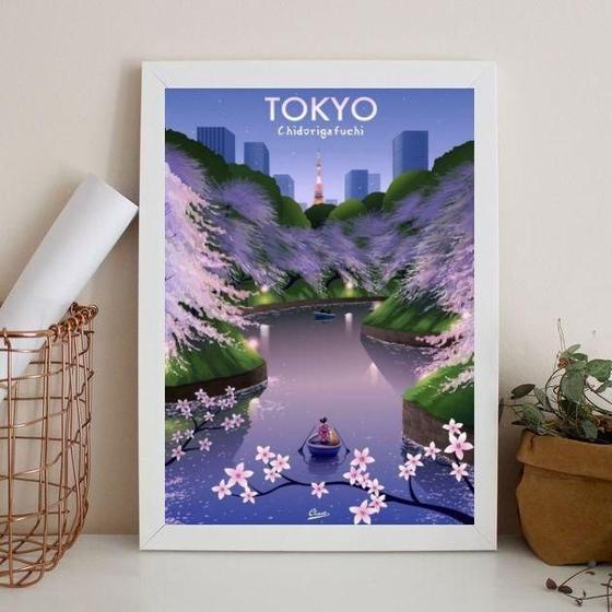 Imagem de Quadro Decorativo Poster Tokyo 24X18Cm