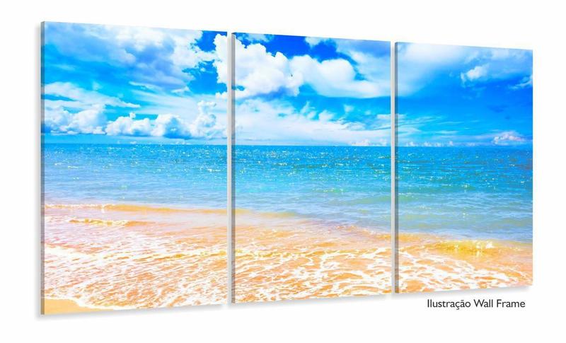 Imagem de Quadro Decorativo Praia Mar Areia Mosaico 120x60