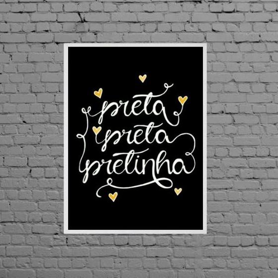 Imagem de Quadro Decorativo Preta Pretinha 45x34cm - com vidro