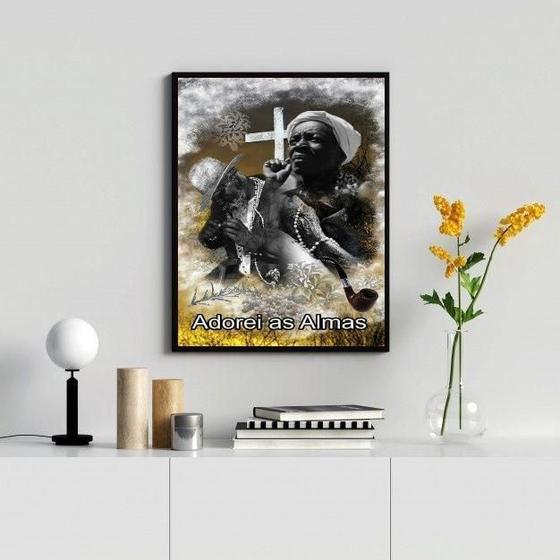 Imagem de Quadro Decorativo Preto E Preta Velha- Adorei As Almas