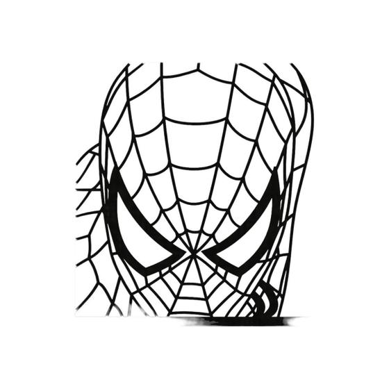 Imagem de Quadro Decorativo Preto Mdf Homem Aranha 40X20Cm