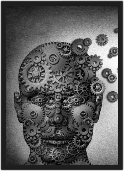 Imagem de Quadro Decorativo Psicologia Profissão Cérebro Decorações Com Moldura G01