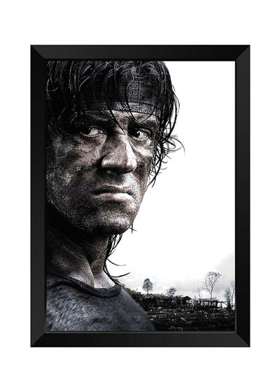 Imagem de Quadro Decorativo Rambo com acrílico A4