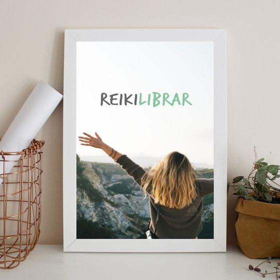 Imagem de Quadro Decorativo Reiki - Reikilibrar 24x18cm - com vidro